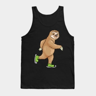 Beautiful sloth as a ice skater Tank Top